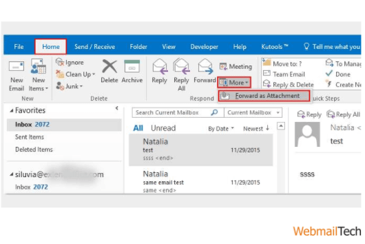 How to Attach an Email in Outlook 365