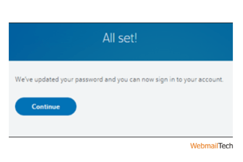 Here a confirmation message will pop-up and now you can access your Comcast email with a new password
