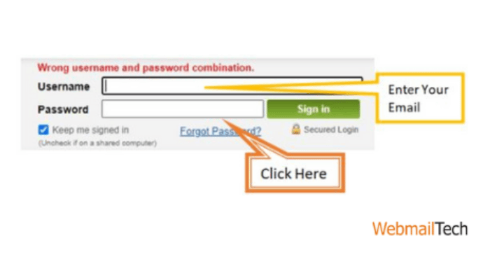 Click on forgot password