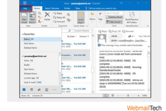 EarthLink Outlook Email Configuration